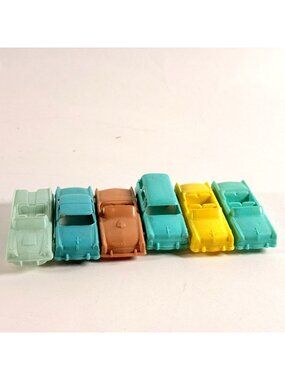 Vintage F&F Mold Lot 6 Assorted Colors Yellow Blue Brown Convertible & Hardtop